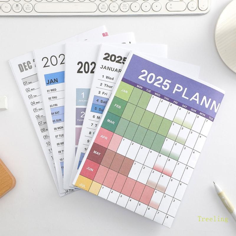 Treeling 2025 Wall Planner 2025 ปีรายปี Planner ปฏิทินผนัง Office Home Wall Organizers Planner จาก 0