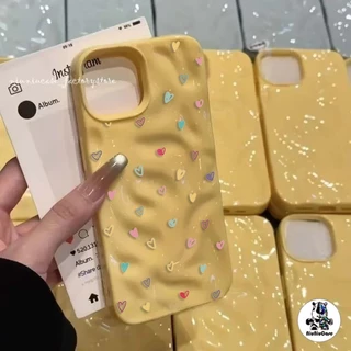 กรณีโทรศัพท์ จัดส่งจากประเทศไทย ความรัก ที่มีสีเคสไอโฟน iPhone 16 15 14 13 12 11 PRO MAX X XS MAX XR 7/8P ป้องกันลายนิ้ว