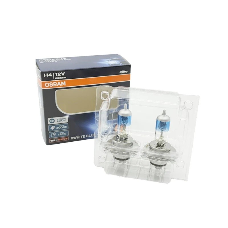 OSRAM H1 H4 H7 H11 HB3 HB4 HALOGEN HEADLIGHT โคมไฟรถยนต์ Hi/Lo BEAM H4 12V 60/55W H7 12V 55W 4000K W