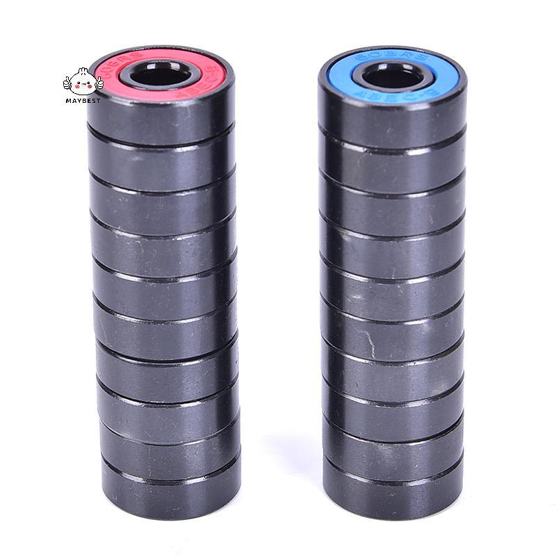 {maybest} 10 ชิ้น/เซ็ต 608 2RS Bearing Deep Groove Steel Sealed Ball Bearings 608RS 608-2RS {TH}