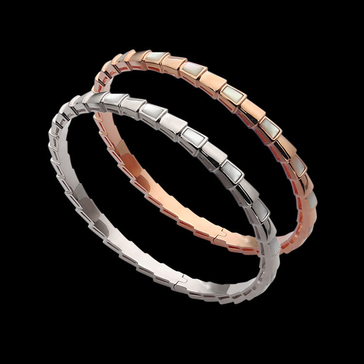 YYXL B Letter Snake Festival Shell Bracelet Asian Gold Ladies Round Snake Bracelet