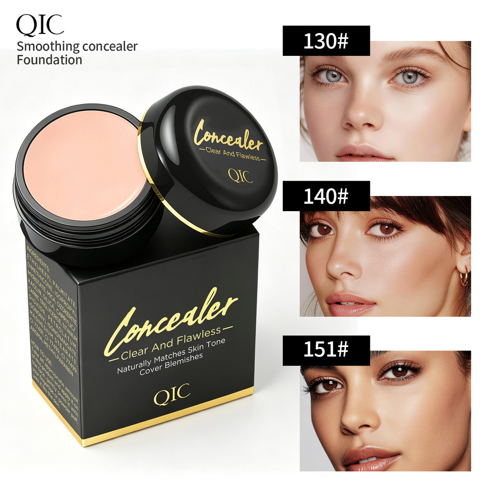 QIC Softening Foundation คอนซีลเลอร์คอนซีลเลอร์ Dark Circles Long-Lasting Non-stuck คอนซีลเลอร์ Foun