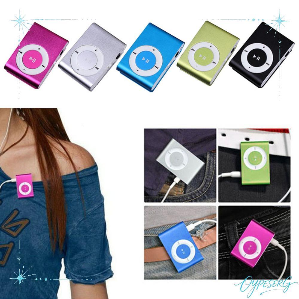 OYPESERG สื่อเพลง MP3, เครื่องเล่น MP3 ขนาดเล็กแบบพกพา, แฟชั่น USB สีสันดีไซน์มีสไตล์คลิปรองรับ Walkman TF Card