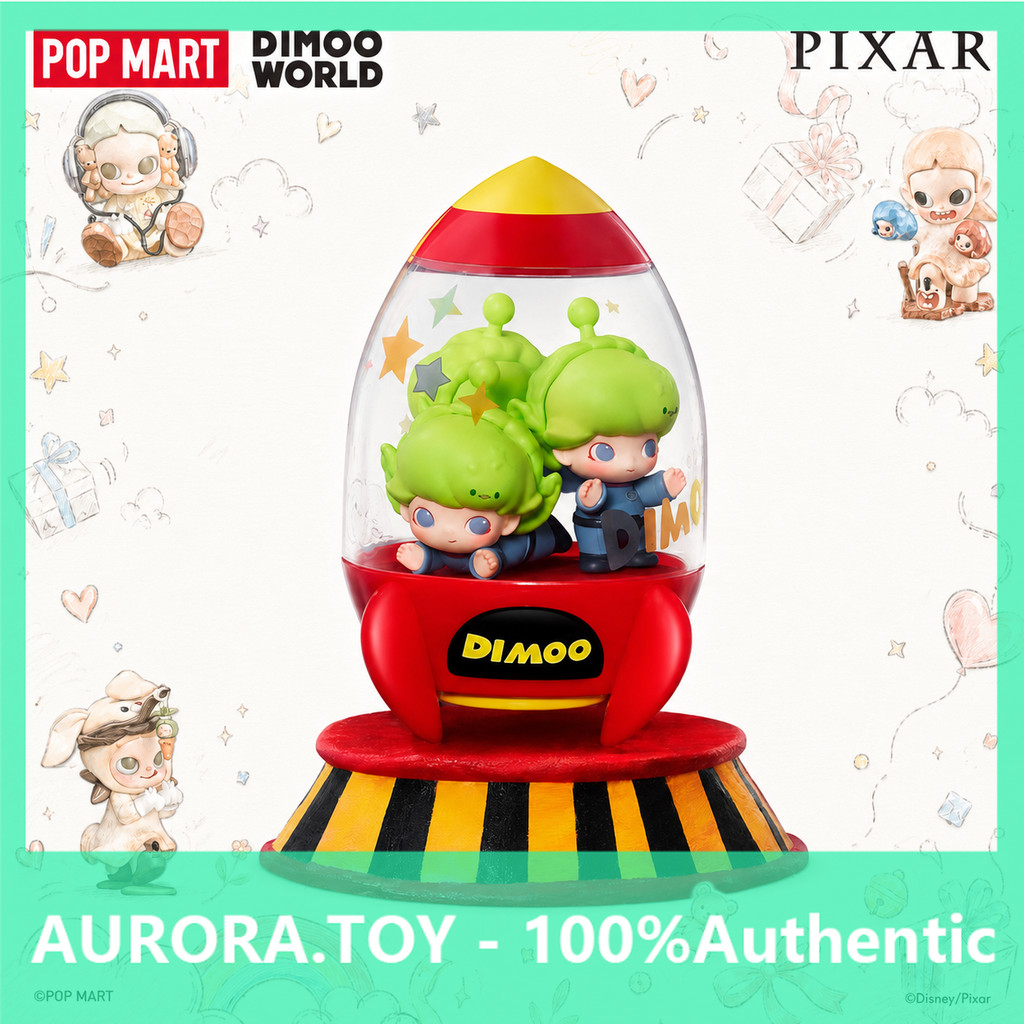 [secret] POPMART DIMOO WORLD x PIXAR Joint Series Figure Mystery Box ของขวัญเล่นอินเทรนด์