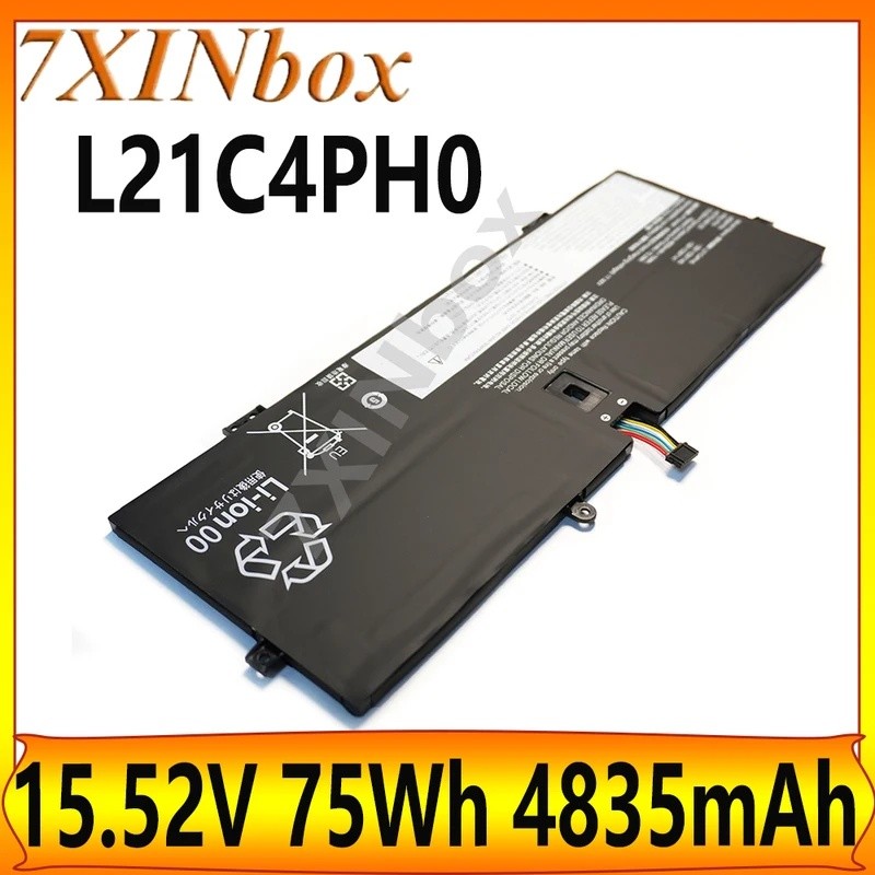 7XINbox L21C4PH0 L21B4PH0 L21D4PH0 1542V 75Wh 4835mAh แบตเตอรี่แล็ปท็อปสําหรับ Lenovo โยคะ 9 14IAP7 