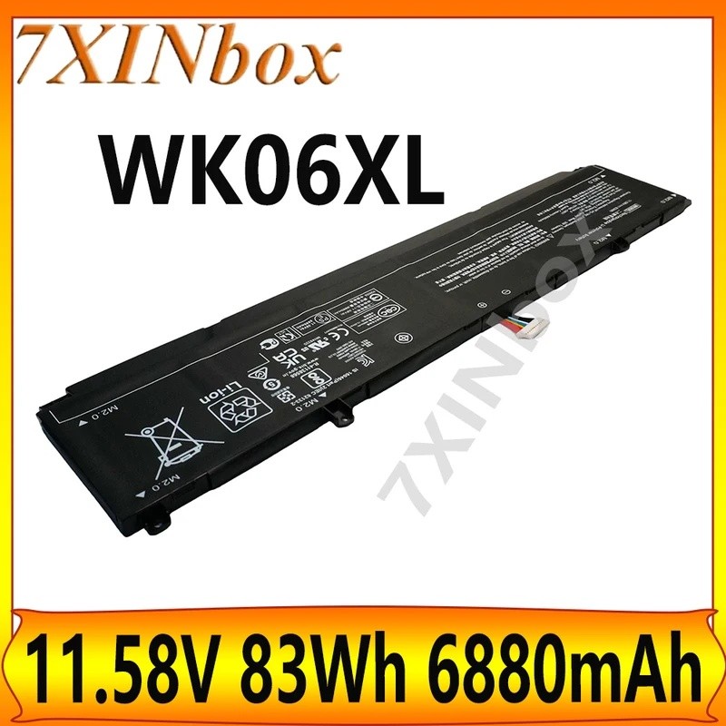 7XINbox WK06XL 11.58V 83Wh 6880mAh แบตเตอรี่แล็ปท็อปสําหรับ HP Omen 16-b0xxx 16-b0000TX 16-B0047TX O