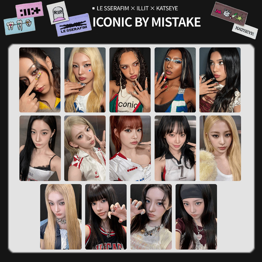 ICONIC BY MISTAKE Merchanded Photocard LE SSERAFIM KATSEYE ILLIT Bonus Card