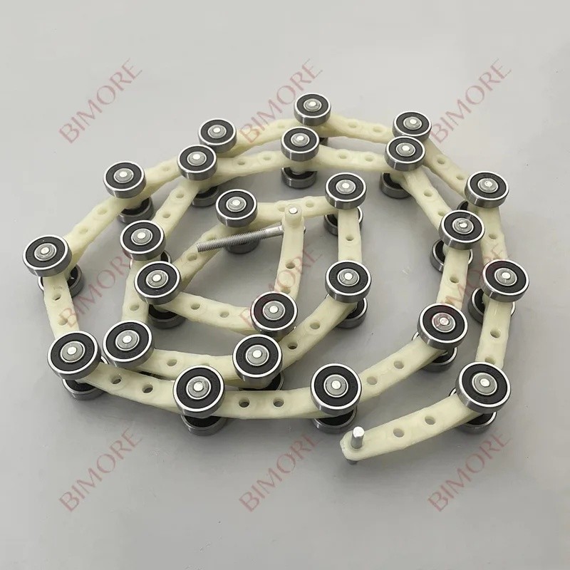 1 ชิ้น 50645239 PA6.6-30GF BIMORE Escalator Newel Rotary Return Chain 24 คู่แบริ่ง 25 Links Y