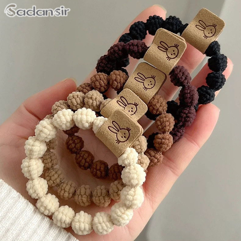 Sadansir.th1 ยางรัดผมหูกระต่าย สีนมกาแฟ เนื้อนุ่ม ยืดหยุ่น ทนทาน ใช้ได้ทุกวัน