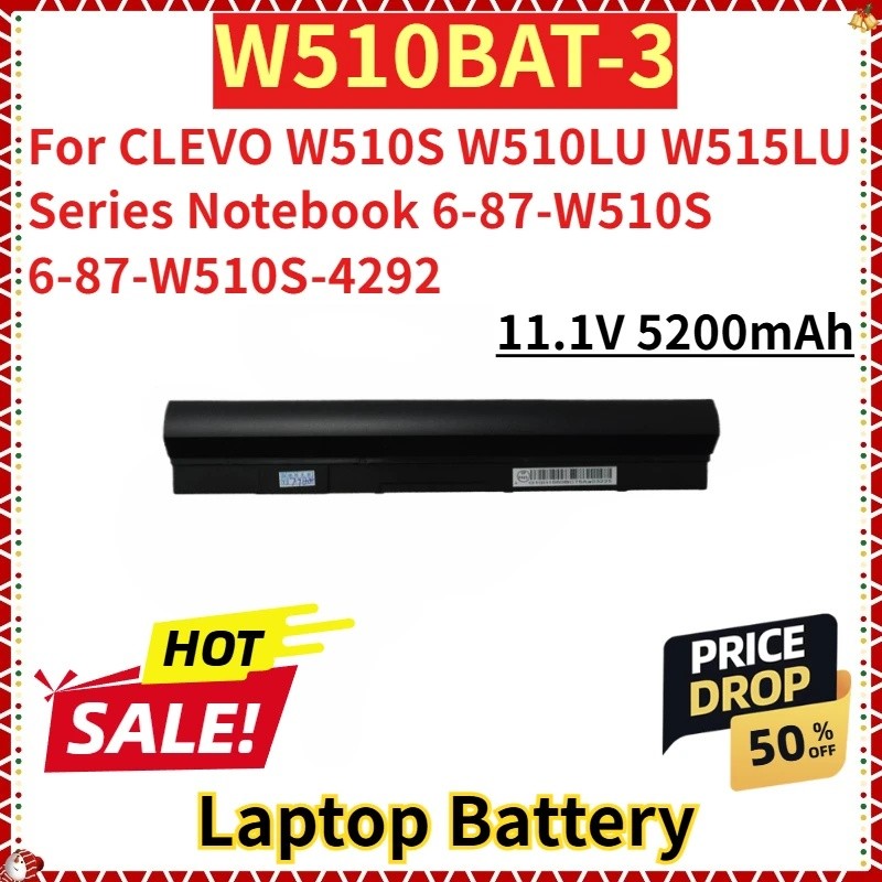 สําหรับ CLEVO W510S W510LU W515LU Series โน้ตบุ๊ค 6-87-W510S 6-87-W510S-4292 ใหม่เปลี่ยนแบตเตอรี่แล็