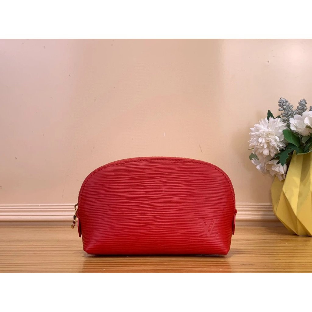 Top [POCHETTECOSMÉ TIQUE Small Cosmetic Bag] m15201 Maroon m15197 Red m15198 สีชมพู/รุ่นระลอกน้ํา Po