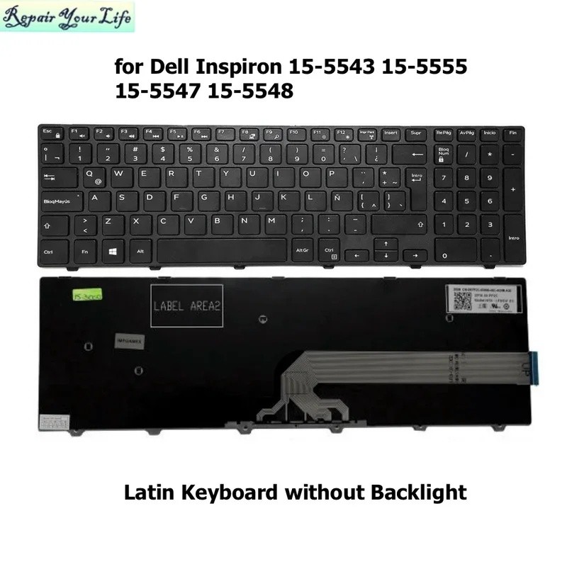071M2C LA คีย์บอร์ดแบ็คไลท์แบบละตินสําหรับ Dell Inspiron 15-5555 15-5547 5548 3542 5559 7559 7557 แล
