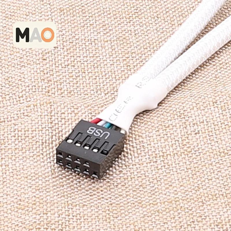 [MT] เมนบอร์ด USB2.0 9-pin To Dual 9-pin One-to-two 9PIN To Dual 9USB Shielded Wire Mesh Bla และสีขา