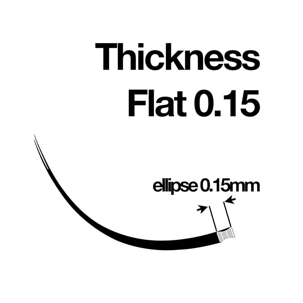 Ellipse Lashes 0.15 มม.ความหนา J Curl ความยาว 8 มม. Ellipse-Shaped แต่ละเล่มปลอม Eye Lashes สําหรับข