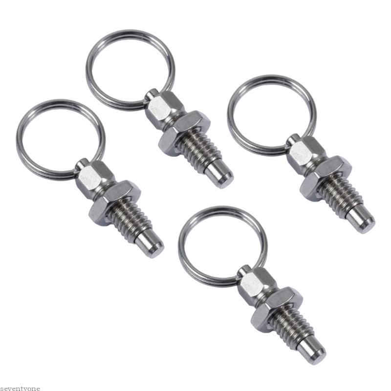 SV 4 ชิ้นดึงแหวน Indexing Plunger Knob Plunger ล็อค-Out ประเภทลูกบิด Plunger