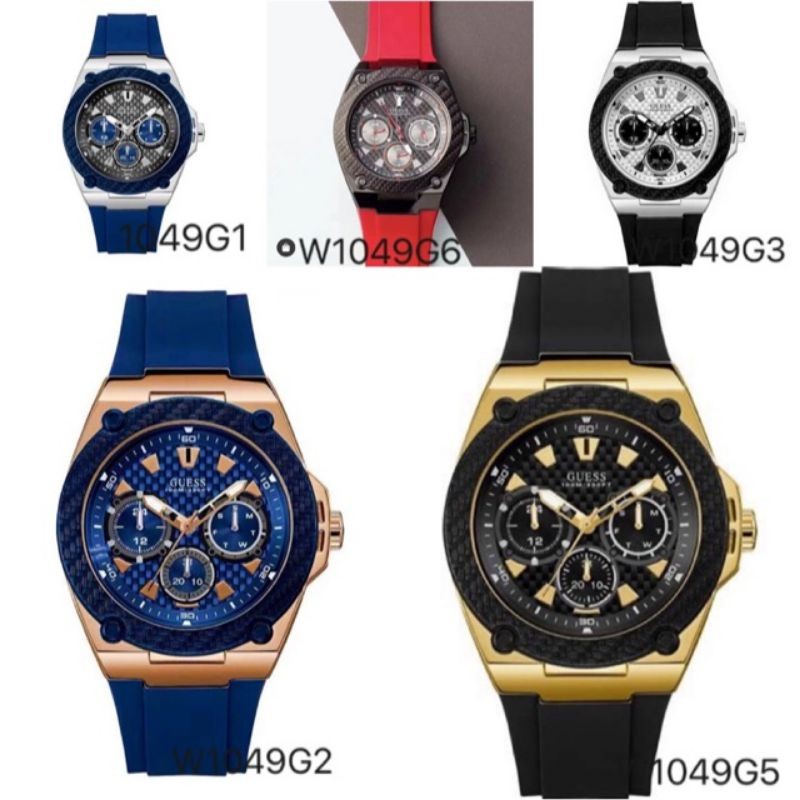Guess นาฬิกา W1049G1 W1049G2 W1049G3 W1049G5 W1049G6 W1049G7 ควอตซ์นาฬิกาผู้ชาย 45 มม.