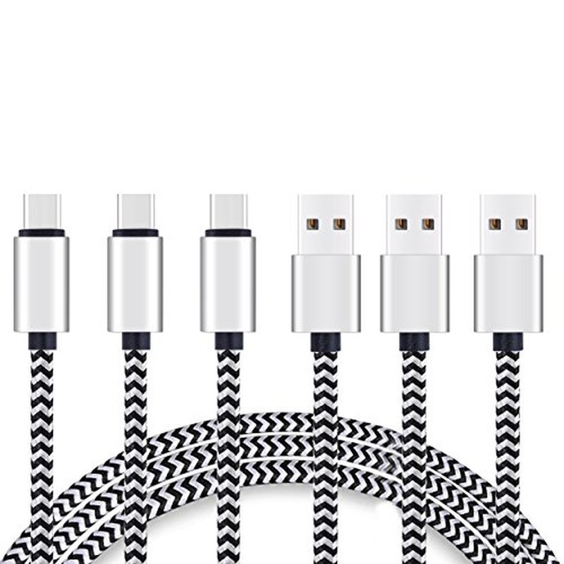 Ailun สาย USB Type C 10ft 3Pack Quick Sync ชาร์จ USB C 2.0 ถึง USB A สายถักไนลอนสําหรับ BSB Qc Wall 