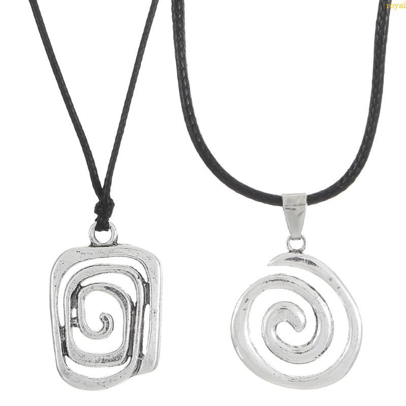 (ส่วนลดสูง)oyalking.th Cool Gothic Jewelry Vintage Swirl Pendant Necklace Punk Clavicle Chain Access