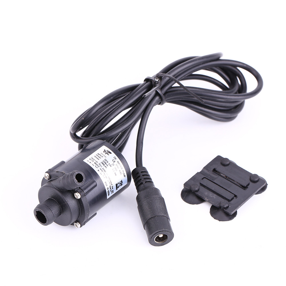 ปั๊มน้ํา DC 6V-12V Mini Micro Brushless Submersible Low Pressure 200L/H Motor Solar Cooling 5.5 x 2.