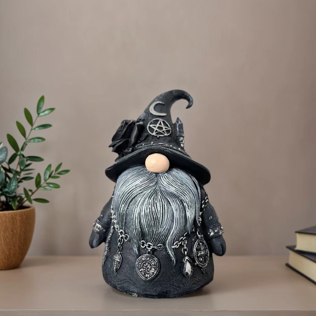 ใหม่ Gothic Gnome Gothic Gnome Gothic Gnome Dwarf รูปปั้นโฮมออฟฟิศเดสก์ท็อปตกแต่ง