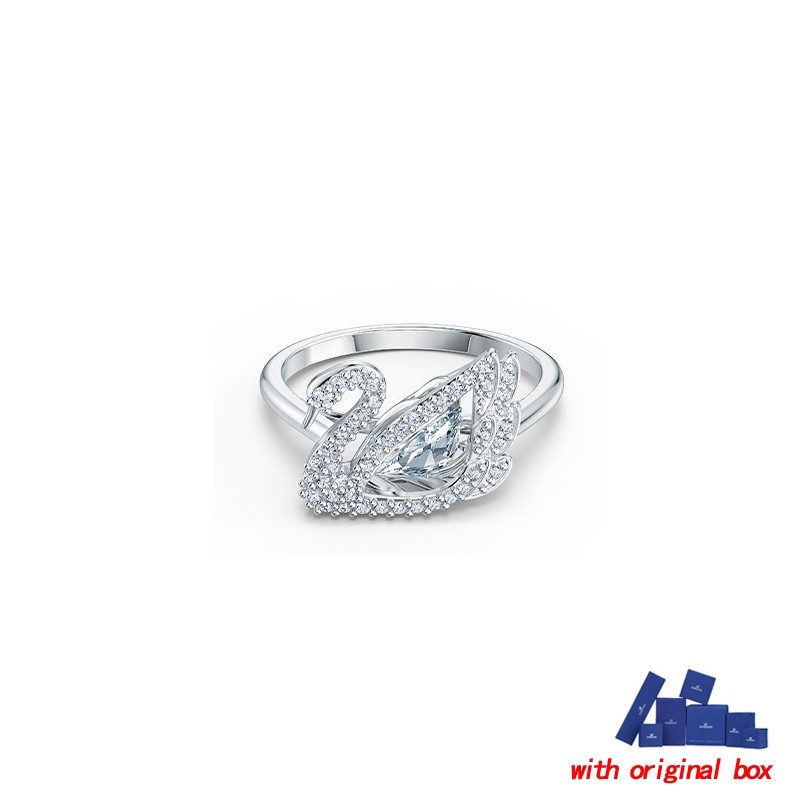 DANCING SWAN Series Swarovski Classic Fashion Premium Ring SWAN Ring Jewelry