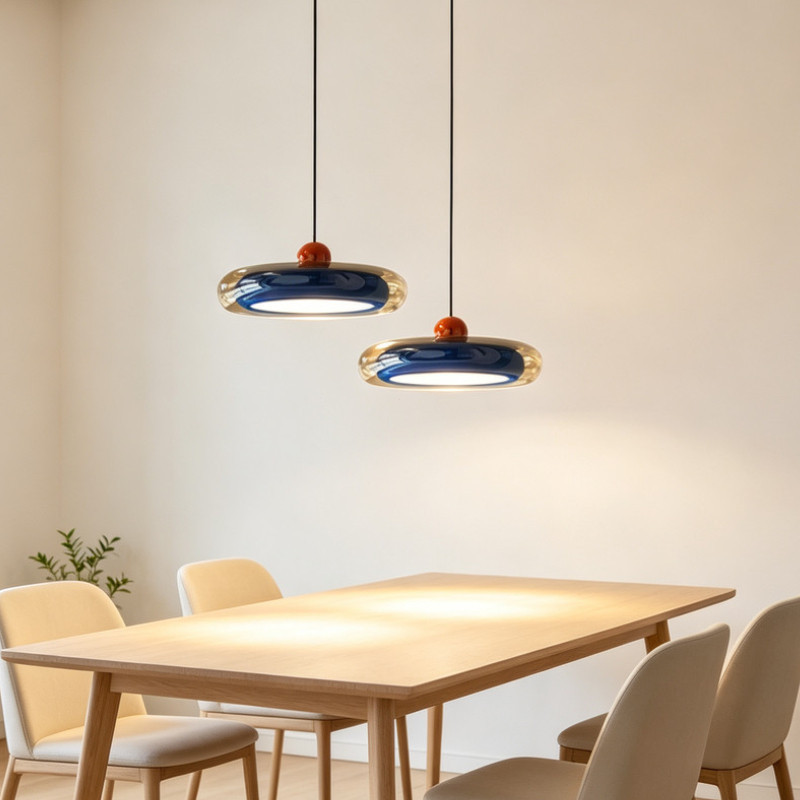 โคมไฟแขวน LED สไตล์ Dopamine Nordic ขนาด 20 ซม. สำหรับโต๊ะอาหาร ห้องนอน บาร์ และห้องเด็ก