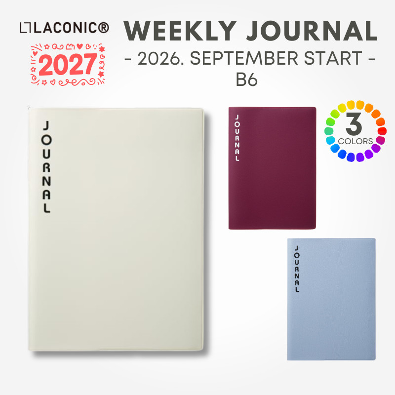 Laconic 2027 B6 Weekly Journal, 2026 September start, Journal / Diary Stationery from Japan