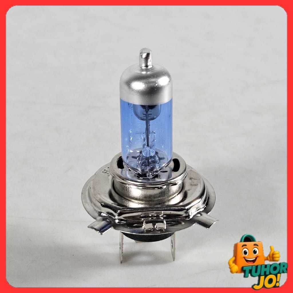 ไฟหน้ารถฮาโลเจน H4 สีขาวธรรมชาติ 100/90W 1PC - P43T