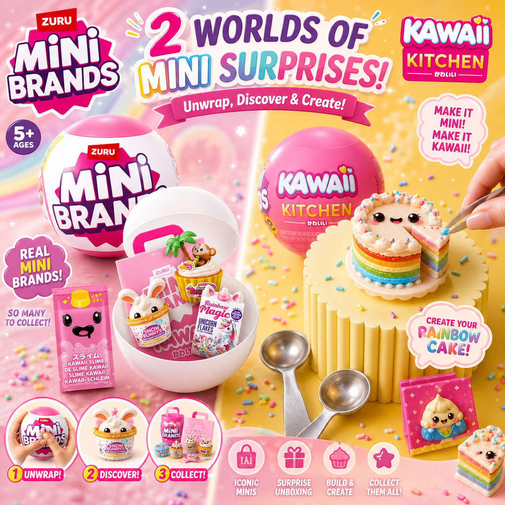Mini Brands Kawaii Capsule by ZURU, Surprise Kawaii สะสมมินิ, บรรจุภัณฑ์ตาบอด, สะสมธีมญี่ปุ่น