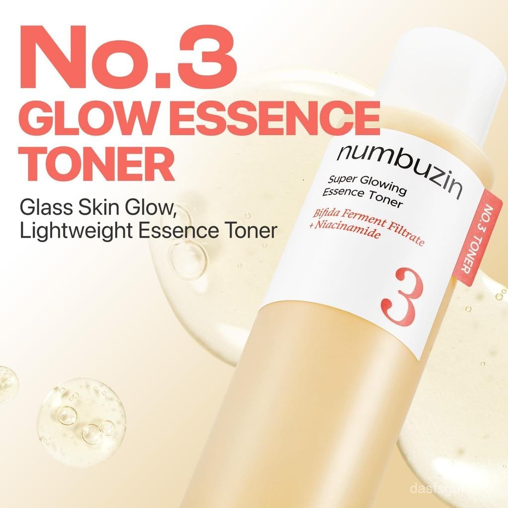 Numbuzin No.3 Super Brightening Essence Toner, Fermented Brightening Toner, Bifidobacteria, Niacinam