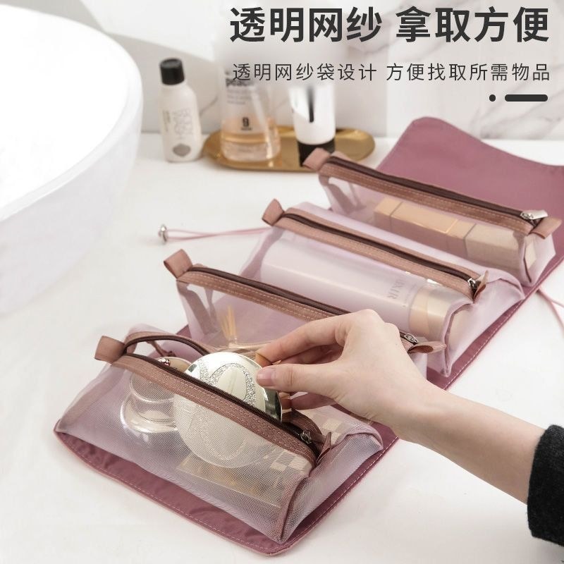 Liu Yifei Four-in-One กระเป๋าเครื่องสําอางที่ถอดออกได้กระเป๋าเก็บเครื่องสําอางแบบพกพากระเป๋าแป้ง % S