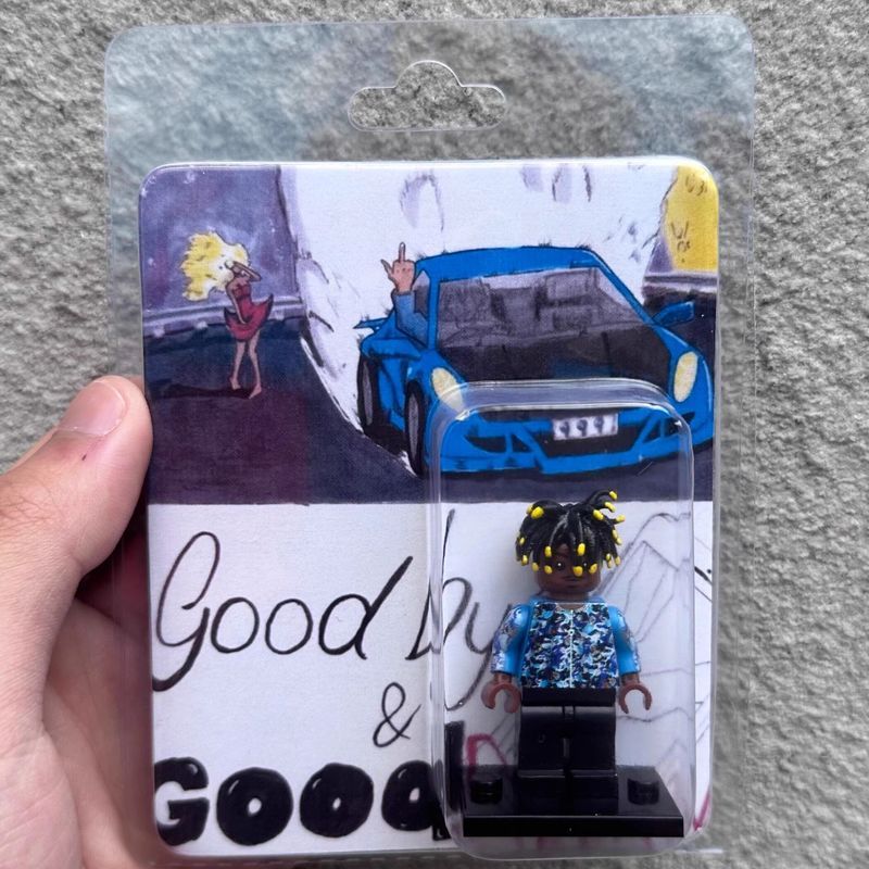 น้ําผลไม้ Wrld Building Block จี้น้ําผลไม้ Building Block น้ําผลไม้ Wrld Minifigure พวงกุญแจ Sharkil