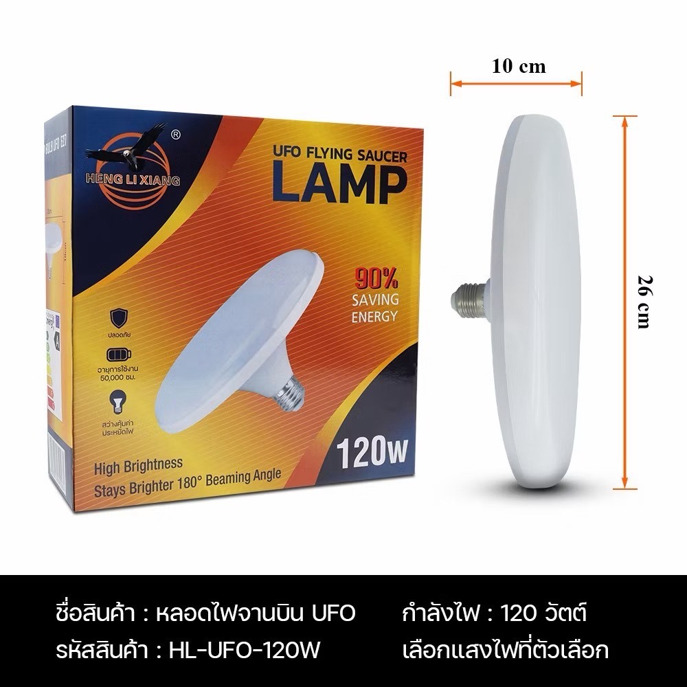 HL-UFO 120W หลอดไฟติดเพดาน หลอดไฟUFO ไฟเพดาน หลอดไฟ LED หลอดไฟติดบ้าน  หลอดไฟติดห้อง