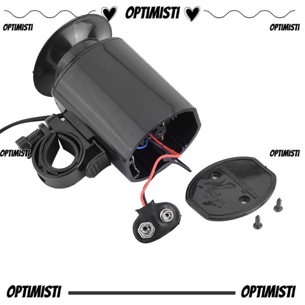 OPTIMISTI8E กระดิ่งจักรยานอิเล็กทรอนิกส์, สีดํา 6-Loud Sound E-Bike Horn, Loud for 22mm Handlebar Pl
