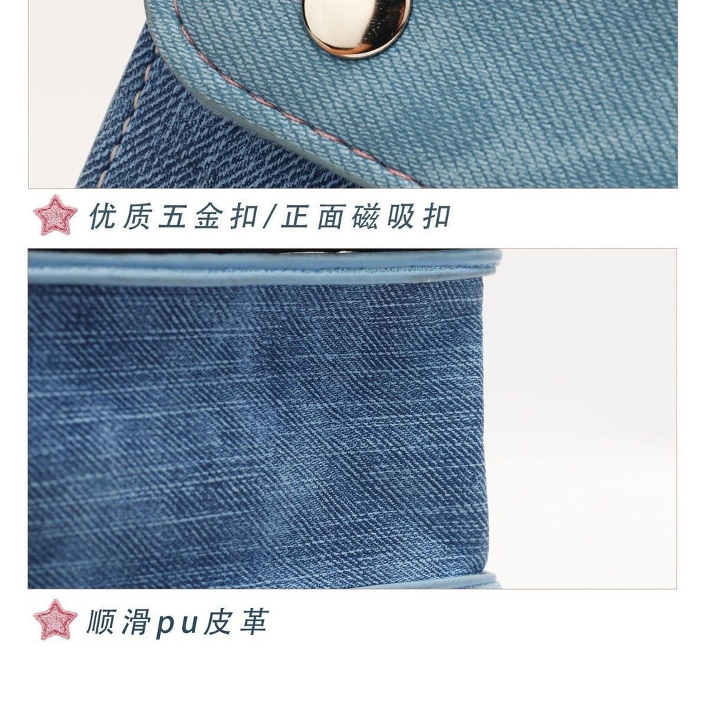Fuji Polaroid Bag Crossbody MINI12/SE Camera Denim Sweetheart MINI40/99/7 กระเป๋าเก็บของการ์ตูน z7.2
