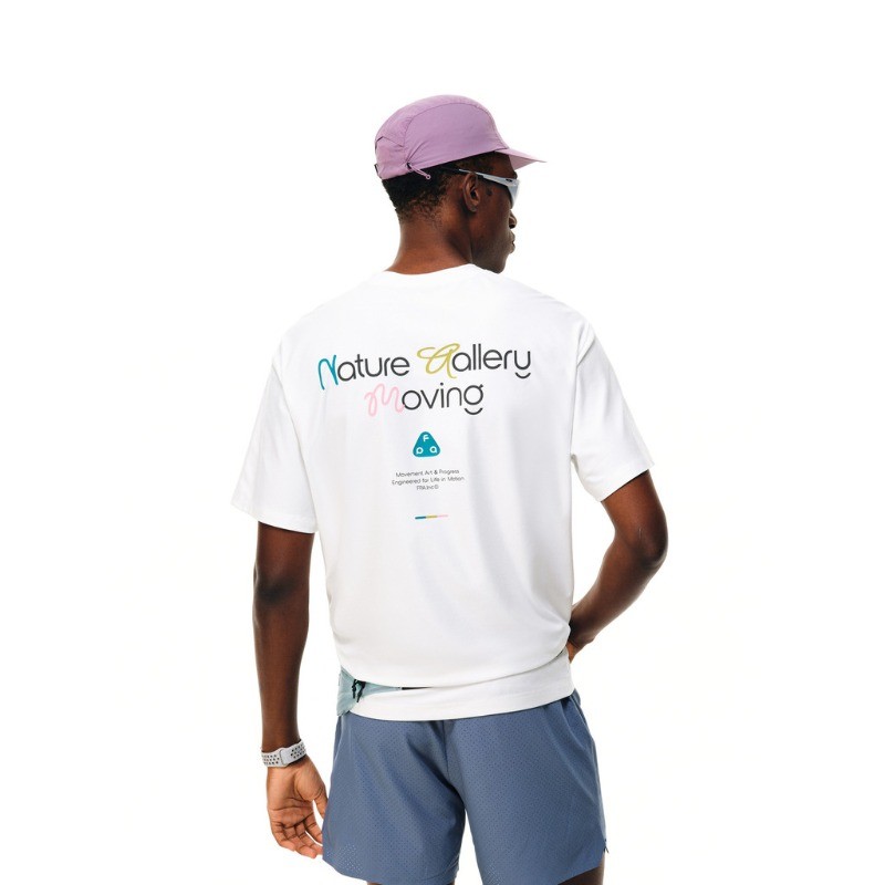 คลังสินค้าพร้อม FPA Contrast Typography Tagline รูปแบบ Dopamine พิมพ์ลูกเรือคอท่องเสื้อยืดผ้าฝ้าย 10