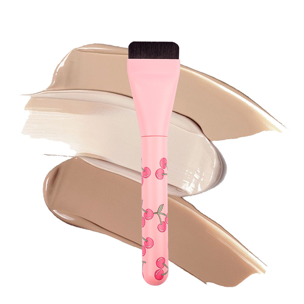 [คลังสินค้าพร้อม] แปรงรองพื้น Slotted Cherry Print Rubber Handle คอนซีลเลอร์ไม่มีรอยต่อ Beginner Ult