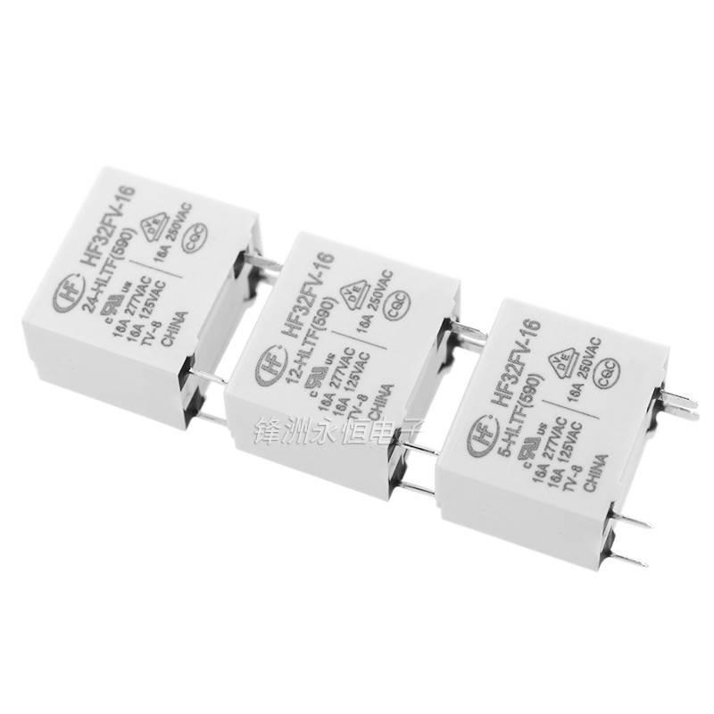 5PCS HF32FV-16-5/12/24-HLTF หนึ่งชุดเปิดปกติ 4 Pins 16A277VAC เครื่องกําเนิดไฟฟ้ามาโคร 5V12V24V