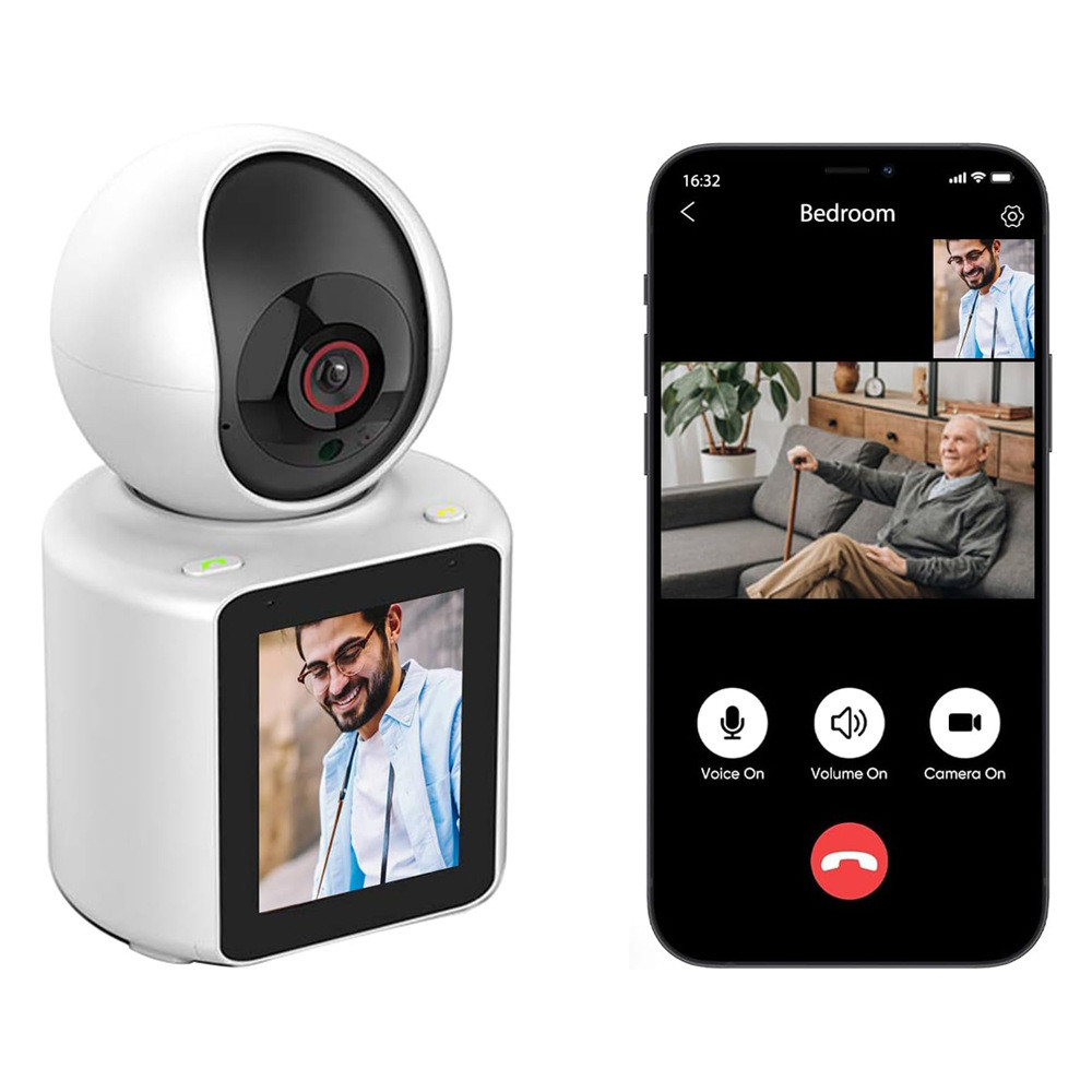 Two-Way Video Call Wireless Monitor โทรศัพท์มือถือกล้องระยะไกลในร่ม 360 องศาไม่มีมุมตายการถ่ายภาพในค