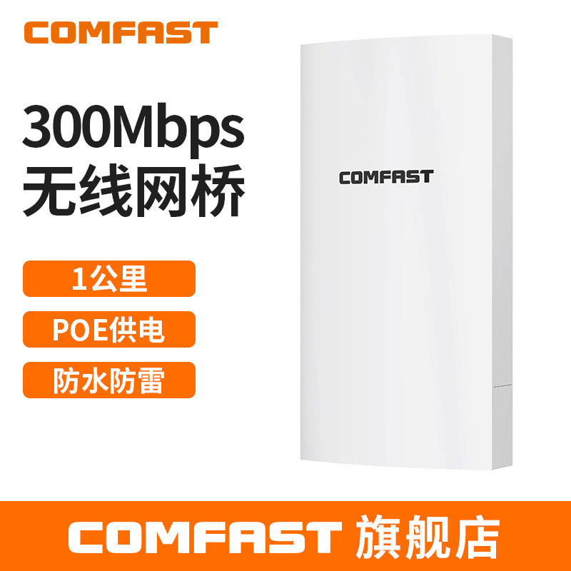 COMFAST CF-E130N อุปกรณ์เชื่อมต่อไร้สายกำลังสูงสำหรับภายนอกอาคาร รองรับการส่งสัญญาณทางไกลแบบกำหนดทิศ