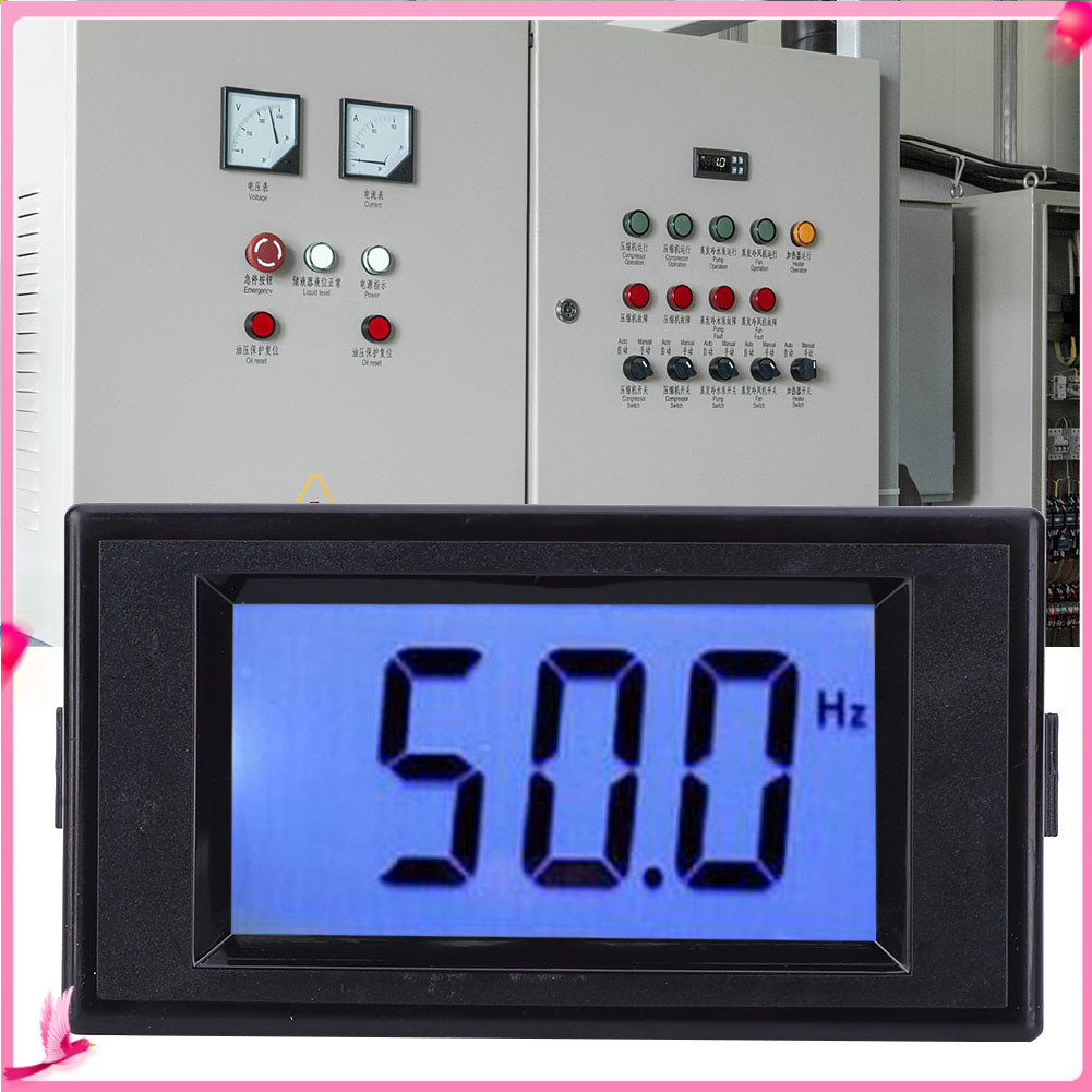 yaostoree-th D69‑HZ เครื่องวัดความถี่จอแสดงผลดิจิตอล 45.0-65.0Hz AC80-300V Cymometer พร้อมหน้าจอ LCD