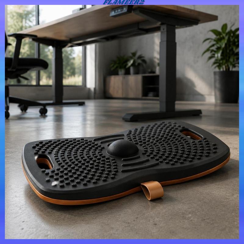 [Flameer2] กระดาน Wobble ไม้ลื่น Wobble Balance Board พื้นผิวพื้นผิวตามหลักสรีรศาสตร์