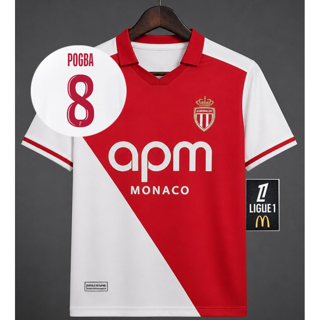 26/27 Monaco Home Football Jersey Fan Version S-4XL