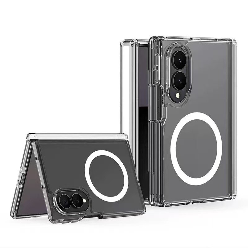 เคสโทรศัพท์แบบพับได้ แม่เหล็กโปร่งใส ความละเอียดสูง สําหรับ Samsung Galaxy Z Fold8 Wide Fold 8 Fold7 Fold 7 038