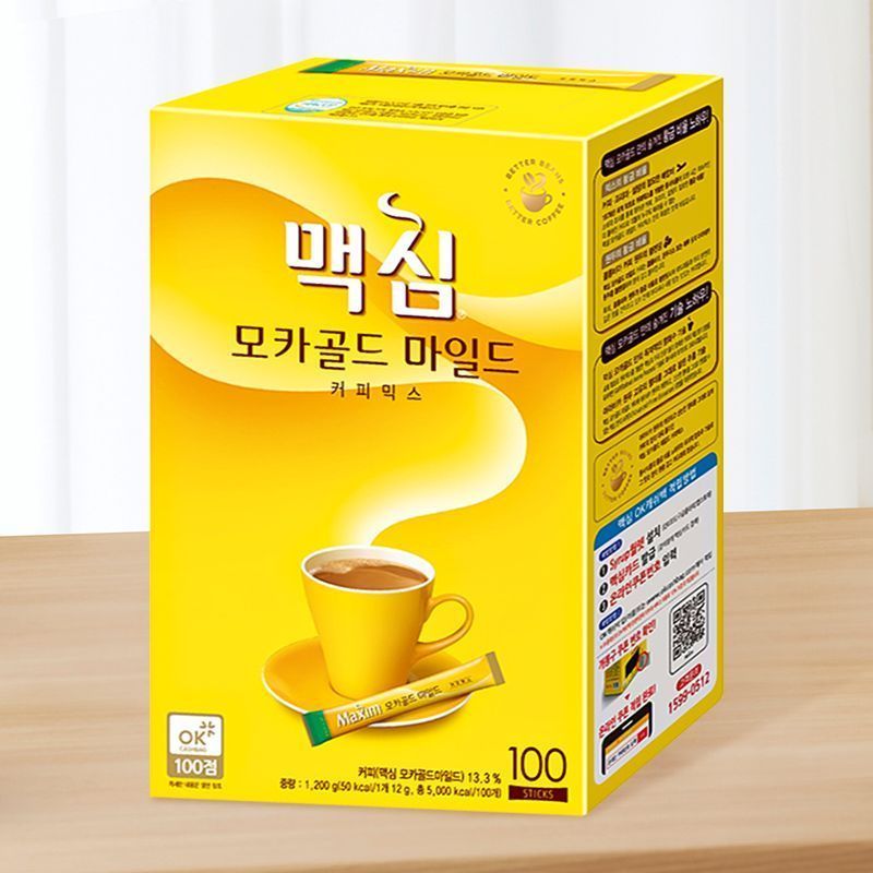 กาแฟนําเข้าเกาหลี Maxim Maxim Coffee กาแฟสําเร็จรูปสามในหนึ่งเดียวเครื่องดื่มชงรสดั้งเดิมสดชื่น 8.77