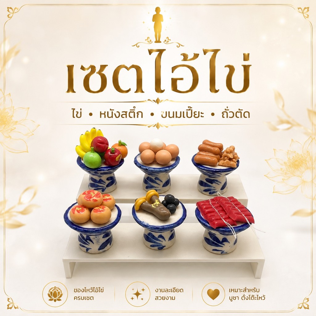 เซทรวมพานไอ้ไข่ 6 ชิ้น ของไหว้ไอ้ไข่ ไอ้ไข่ของแท้100 ชุดแก้บนไอ้ไข่ ของเล่นไอ้ไข่ พานไข่ พานจิ๋ว ของมงคล ชุดกุมาร f34