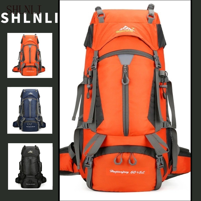 ขนาดใหญ่ 65L เดินป่า Rucksack สายรัดปรับได้ Sport Travel Trekking กระเป๋าเป้สะพายหลัง