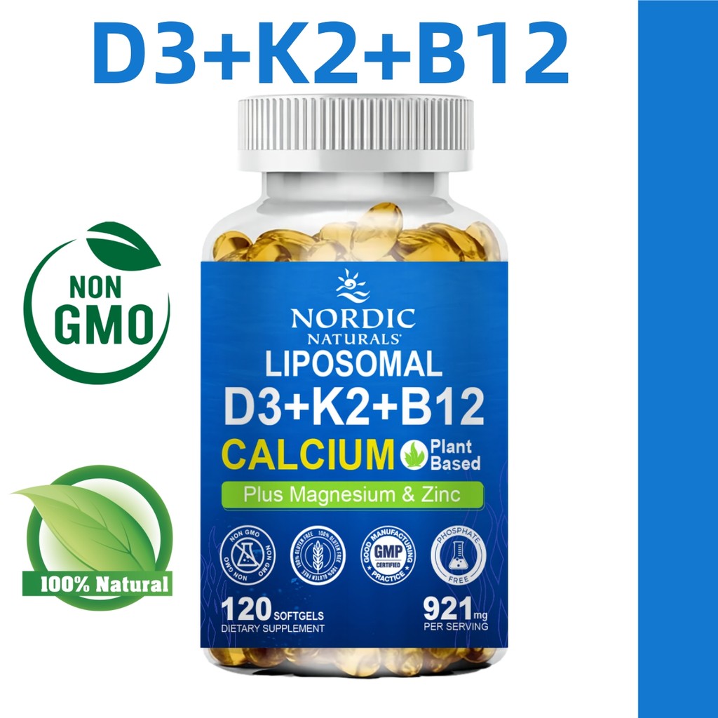 NORDIC NATURALS Vitamin D3 K2 B12 Softgels สนับสนุนกระดูก แคลเซียม ภูมิคุ้มกัน พลังงาน และระบบประสาท