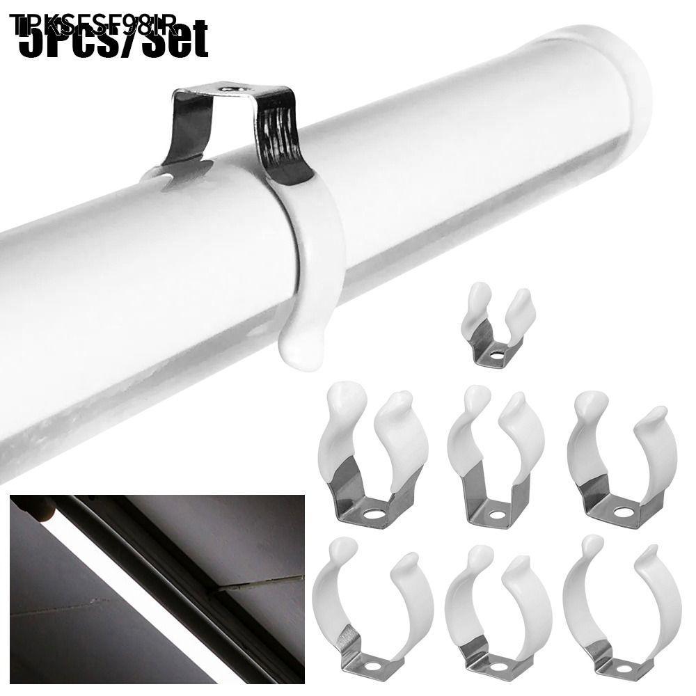 TPKSF98IR 5 ชิ้นฤดูใบไม้ผลิ Terry คลิป,ยางป้องกัน Clamp Holders โคมไฟหลอดคลิป, ฐานเครื่องมือแก้ไขคลิ