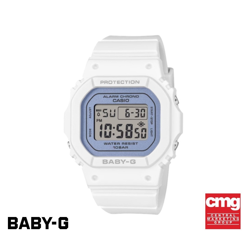 CASIO นาฬิกาข้อมือผู้หญิง BABY-G รุ่น BGD-565SC-2BDR สายเรซิ่น สีขาว